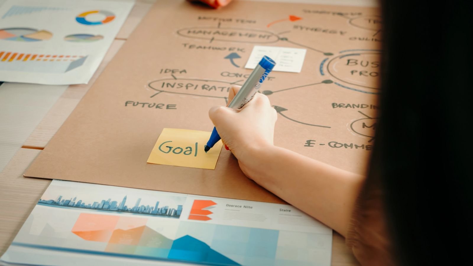 Strategic planning and goal-setting workspace